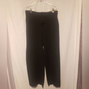 Peace Love World Black Wide-Leg soft knit Lounge Pants, Size Medium